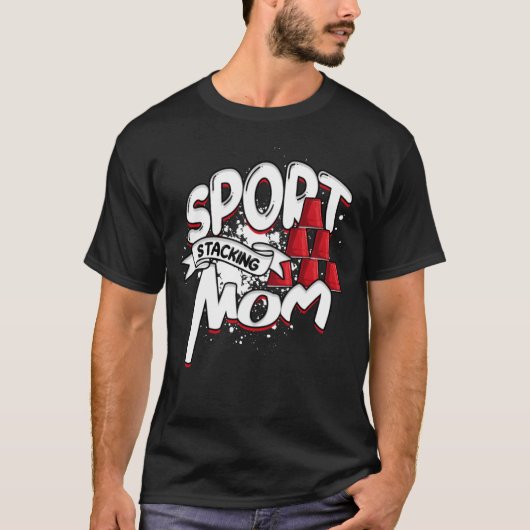 Sport Stacking Mom Speed Stacker Sport Stacking fr Tシャツ (正面)