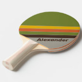 Sport Sunset Clover Striped with Name 卓球ラケット (正面アングル)