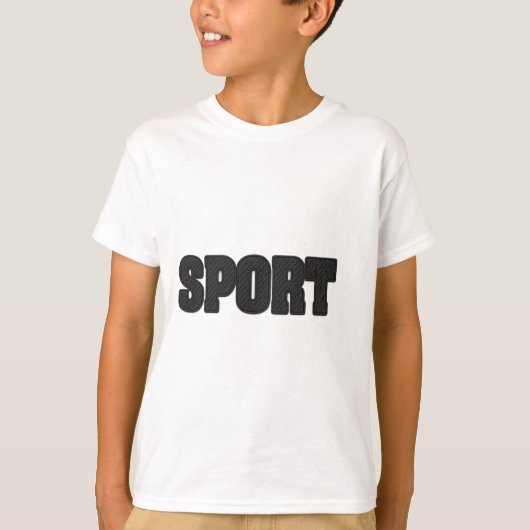 Sport Typography Design in Dimpled Rubber Texture Tシャツ (正面)