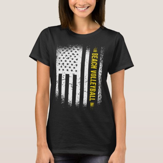 Sport Us Flag Beach Volleyball 1 Tシャツ (正面)