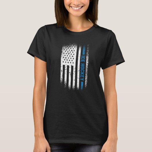 Sport Us Flag Ice Hockey Premium_5 Tシャツ (正面)