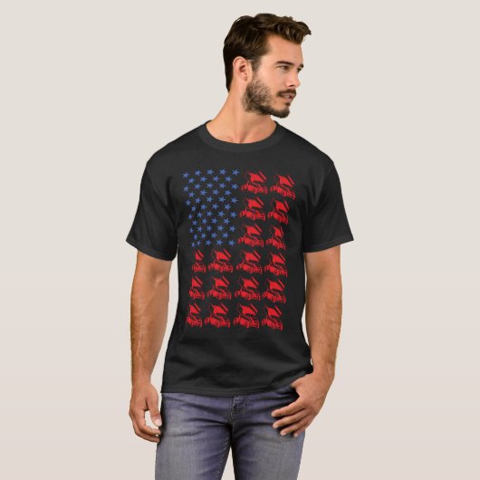 Sport Us Flag Sprint Car Racing  5 Tシャツ (正面フル)
