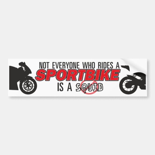 Sportbikeに…乗る皆 バンパーステッカー (正面)