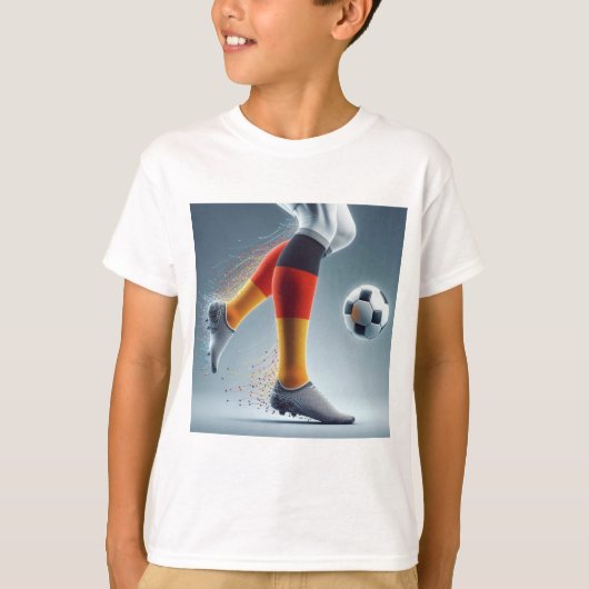 Sportliche Mode für Fans Deutsche Stolz Fußball  Tシャツ (正面)