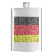 Sportlicher Flachmann mit Deutschland Flagge