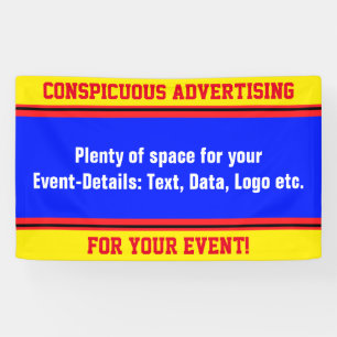 SPORTSストライプアイディア – イエローブラックレッド 横断幕