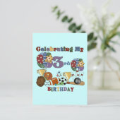 Sports熱狂するの誕生日Tシャツとギフト用 ポストカード (スタンド正面)