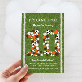 Sports 10th Birthday Partyへの招待 招待状