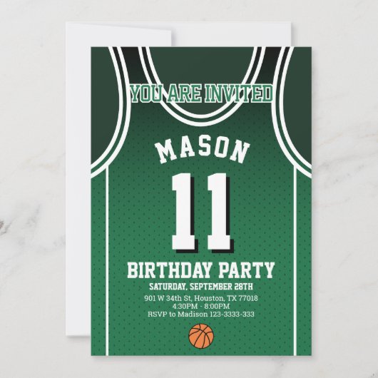 Sports 11 Birthday Party Invitation 招待状 (正面)