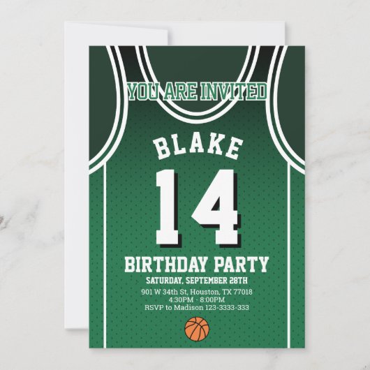 Sports 14 Birthday Party Invitation 招待状 (正面)