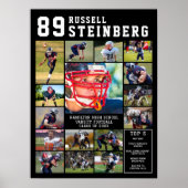 Sports 16 Photo Collage Senior Night ポスター (正面)