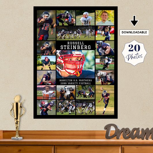 Sports 20 Photo Collage ポスター