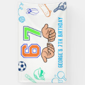 Sports 6 7 Meme Trend Six Seven Birthday Party 横断幕 (縦)