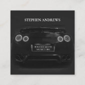 Sports Auto Detailing Car Cleaning Repair QR Code スクエア名刺 (正面)