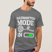 Sports Badminton mode on boy girl Tシャツ (正面)