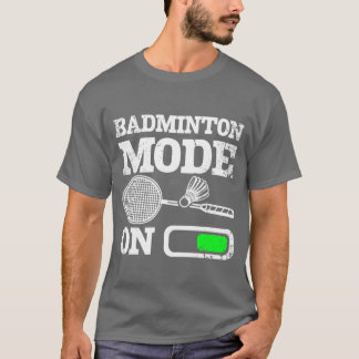 Sports Badminton mode on boy girl Tシャツ