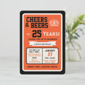 Sports Bar Birthday Cheers and Beers to 25 Years  招待状 (スタンド正面)