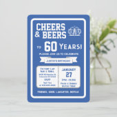 Sports Bar Birthday Cheers and Beers to 60 Years  招待状 (スタンド正面)