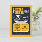 Sports Bar Birthday Cheers and Beers to 70 Years 招待状 (スタンド正面)