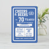 Sports Bar Birthday Cheers and Beers to 70 Years  招待状 (スタンド正面)