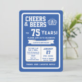 Sports Bar Birthday Cheers and Beers to 75 Years  招待状 (スタンド正面)