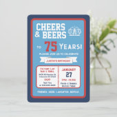 Sports Bar Birthday Cheers and Beers to 75 Years 招待状 (スタンド正面)