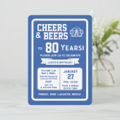 Sports Bar Birthday Cheers and Beers to 80 Years  招待状 (スタンド正面)