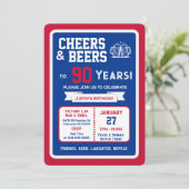 Sports Bar Birthday Cheers and Beers to 90 Years  招待状 (スタンド正面)
