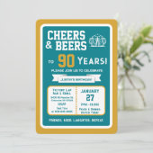 Sports Bar Birthday Cheers and Beers to 90 Years  招待状 (スタンド正面)