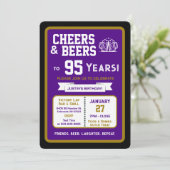 Sports Bar Birthday Cheers and Beers to 95 Years 招待状 (スタンド正面)