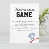 Sports Baseball Homerun Glitter Bridal Shower Game 招待状 (スタンド正面)