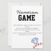 Sports Baseball Homerun Glitter Bridal Shower Game 招待状 (正面)