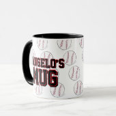 Sports Baseball Name Father Dad マグカップ (正面左)