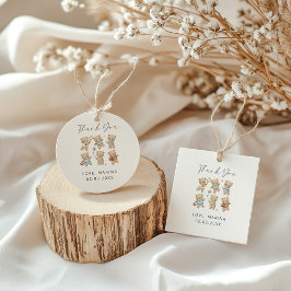 Sports bear baby shower, we can bearly wait フェイバータグ