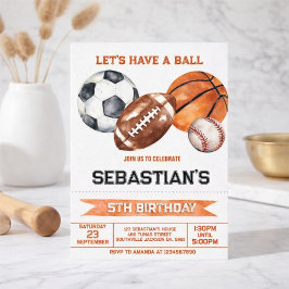 Sports Birthday 招待状