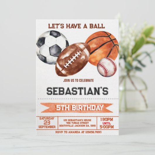 Sports Birthday 招待状 (スタンド正面)