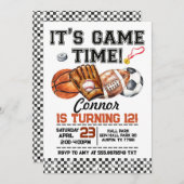 Sports Birthday All Sports 招待状 (正面/裏面)