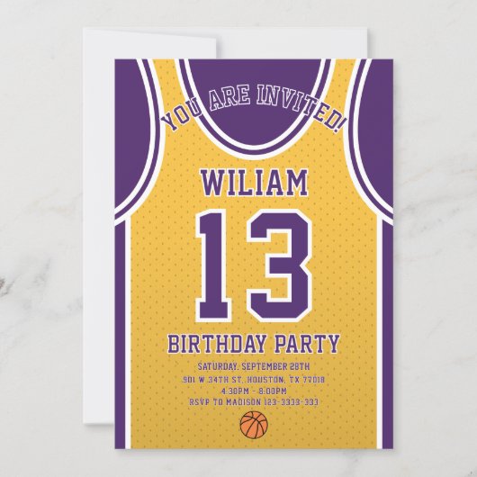 Sports Birthday Invitation 招待状 (正面)