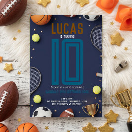 Sports Birthday Party for Kids Invitation 招待状