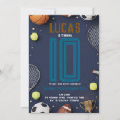 Sports Birthday Party for Kids Invitation 招待状 (正面)