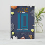 Sports Birthday Party for Kids Invitation 招待状 (スタンド正面)