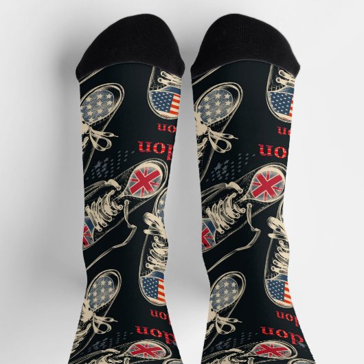 Sports Boots Fashion Pattern ソックス (上部)