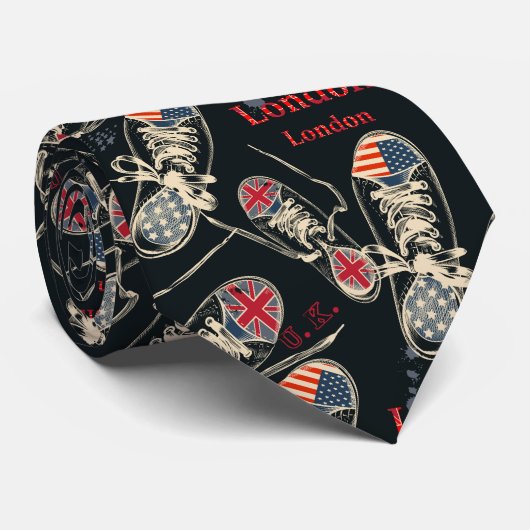 Sports Boots Fashion Pattern ネクタイ (ロール)