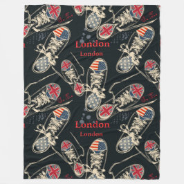 Sports Boots Fashion Pattern  フリースブランケット