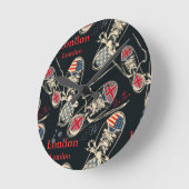 Sports Boots Fashion Pattern  ラウンド壁時計 (傾斜)