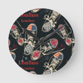 Sports Boots Fashion Pattern  ラウンド壁時計 (正面)