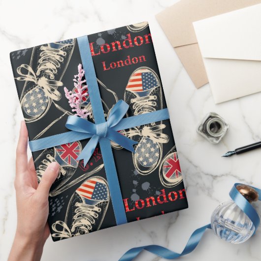 Sports Boots Fashion Pattern  ラッピングペーパー (ギフト)