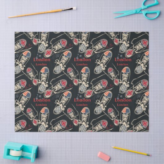 Sports Boots Fashion Pattern  薄葉紙 (クラフト)