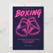 sports boxing birthday invitation 招待状 (正面)