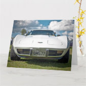 SPORTS CAR CLASS ACT BIRTHDAY big greeting card カード (黄色い花)